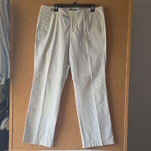 Eddie Bauer Khaki Vashon Fit Cotton Chinos Sz 14